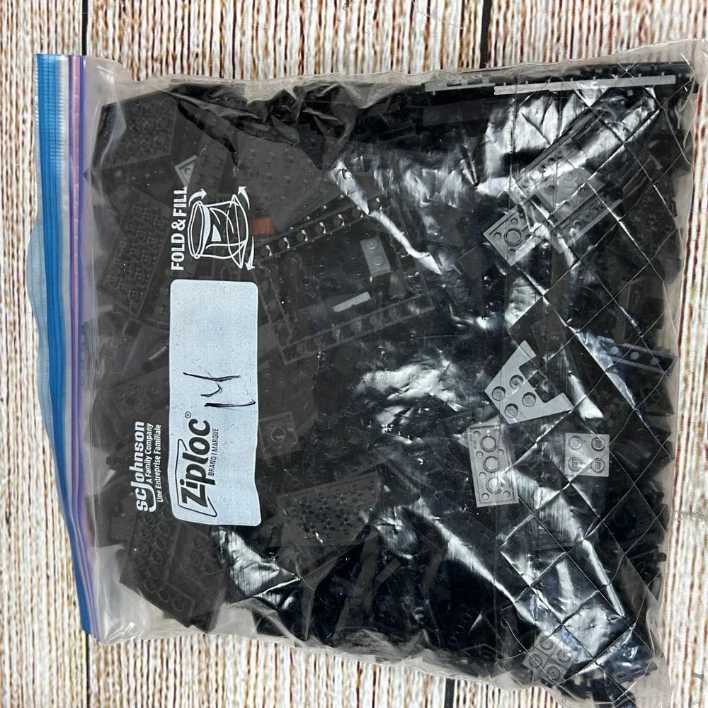 LEGO Black Bulk‎ Lot 1lb 6.6oz Bricks Plates Slopes Specialty Pieces Mixed